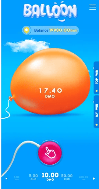 Balão enchendo
