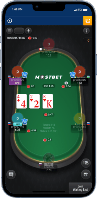 Teste plataforma de Poker Mostbet