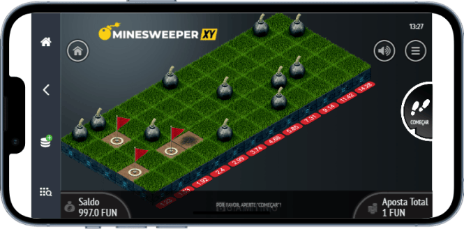 Terceira jogada no MinesweeperXY
