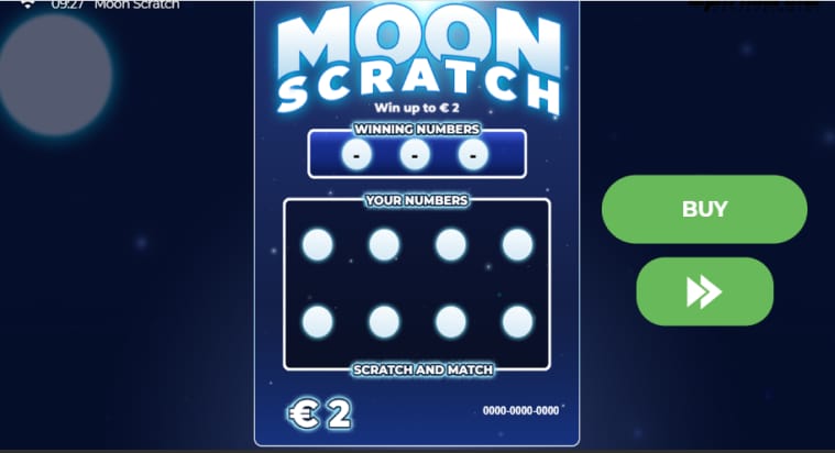 Menu do jogo Moon Scratch