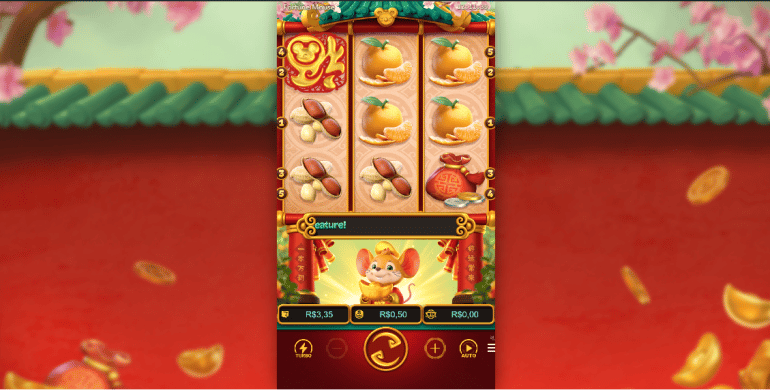 Primeiro exemplo do slot da Fortune Mouse da PG Soft