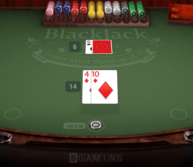 Jogo multihand blackjack da bgaming