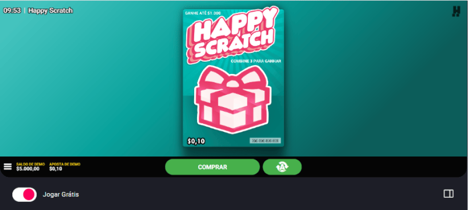 Menu do jogo Happy Scratch