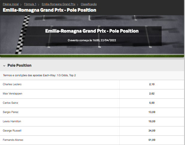 pole position betway