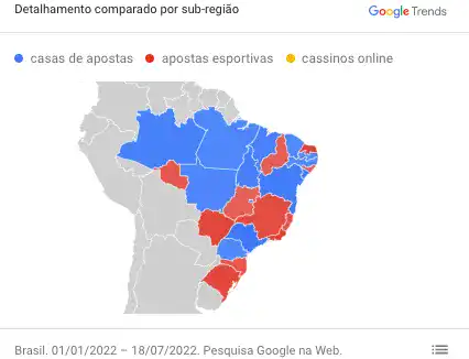 estados brasileiros que mais buscam por apostas online