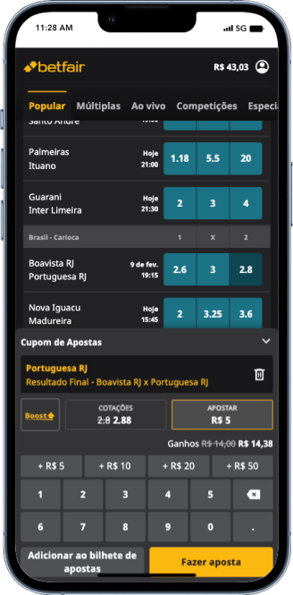 Super Cotação na Betfair