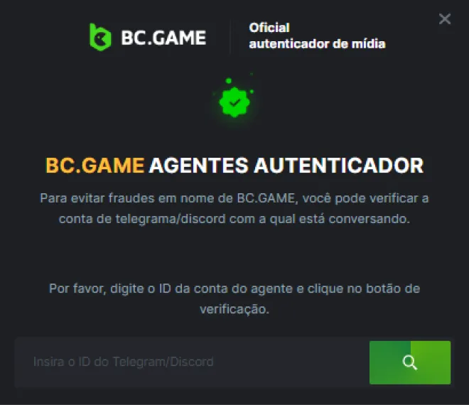 BCGAME autenticador