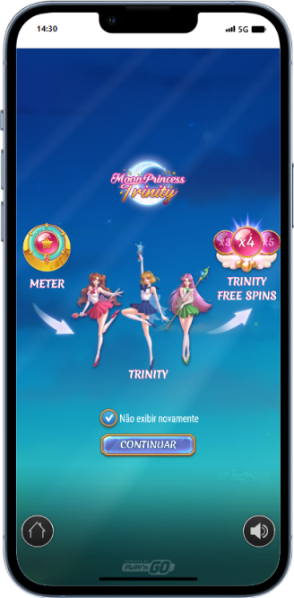 Tela do jogo Moon Princess Trinity com Recurso de Cassino Turbinado ativo na Sportsbet.io