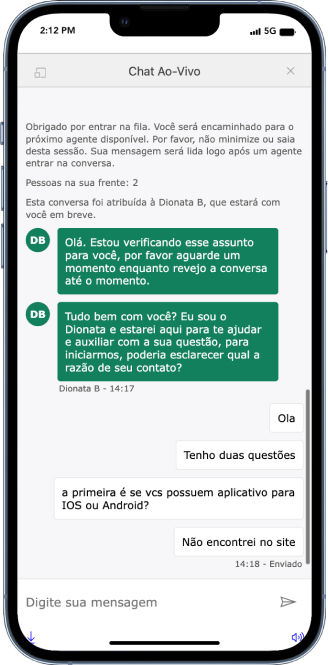 Conversa com robô na Bet365