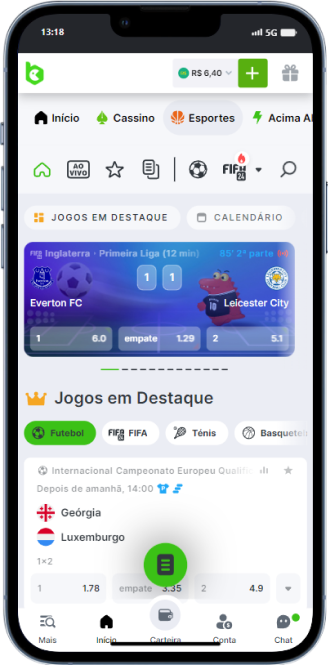 Tela de destaque da BC Game