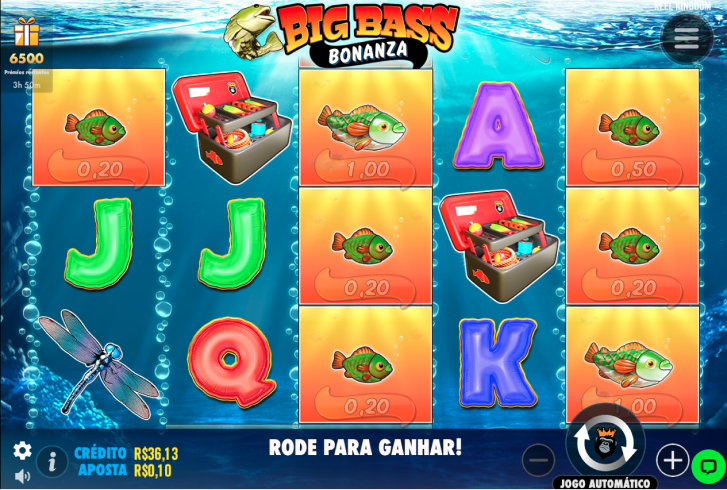 Exemplo gameplay Big Bass Bonanza