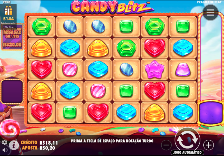 Candy Blitz na Betano com R$0,20