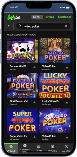 Vídeo poker é outra opção para jogar cartas online