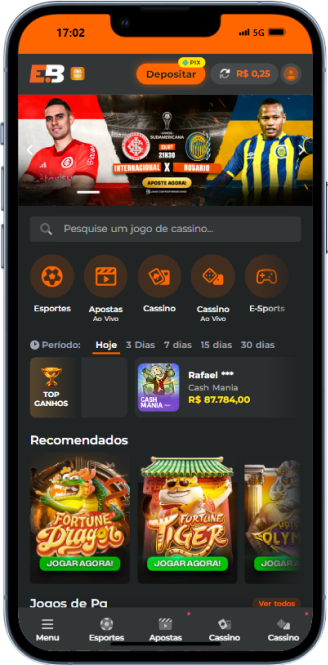 Tela de login na esportiva Bet