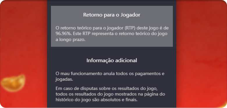 Informação sobre RTP no jogo Fortune Mouse.