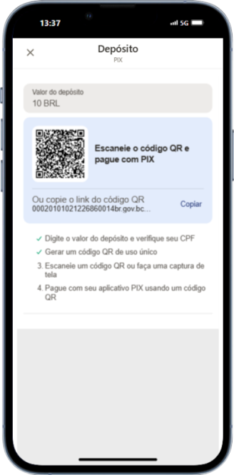 plataforma 10 reais como depositar no