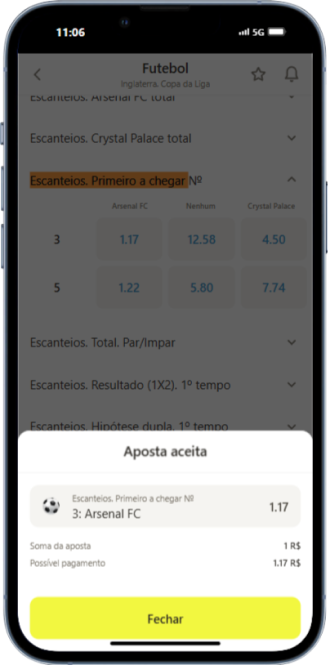 Cupom de aposta em Race na Parimatch.