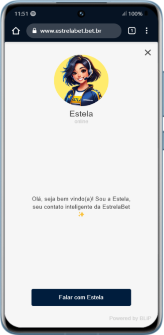 print da tela de um celular no site da estrela bet, uma das casas de apostas legalizadas no brasil